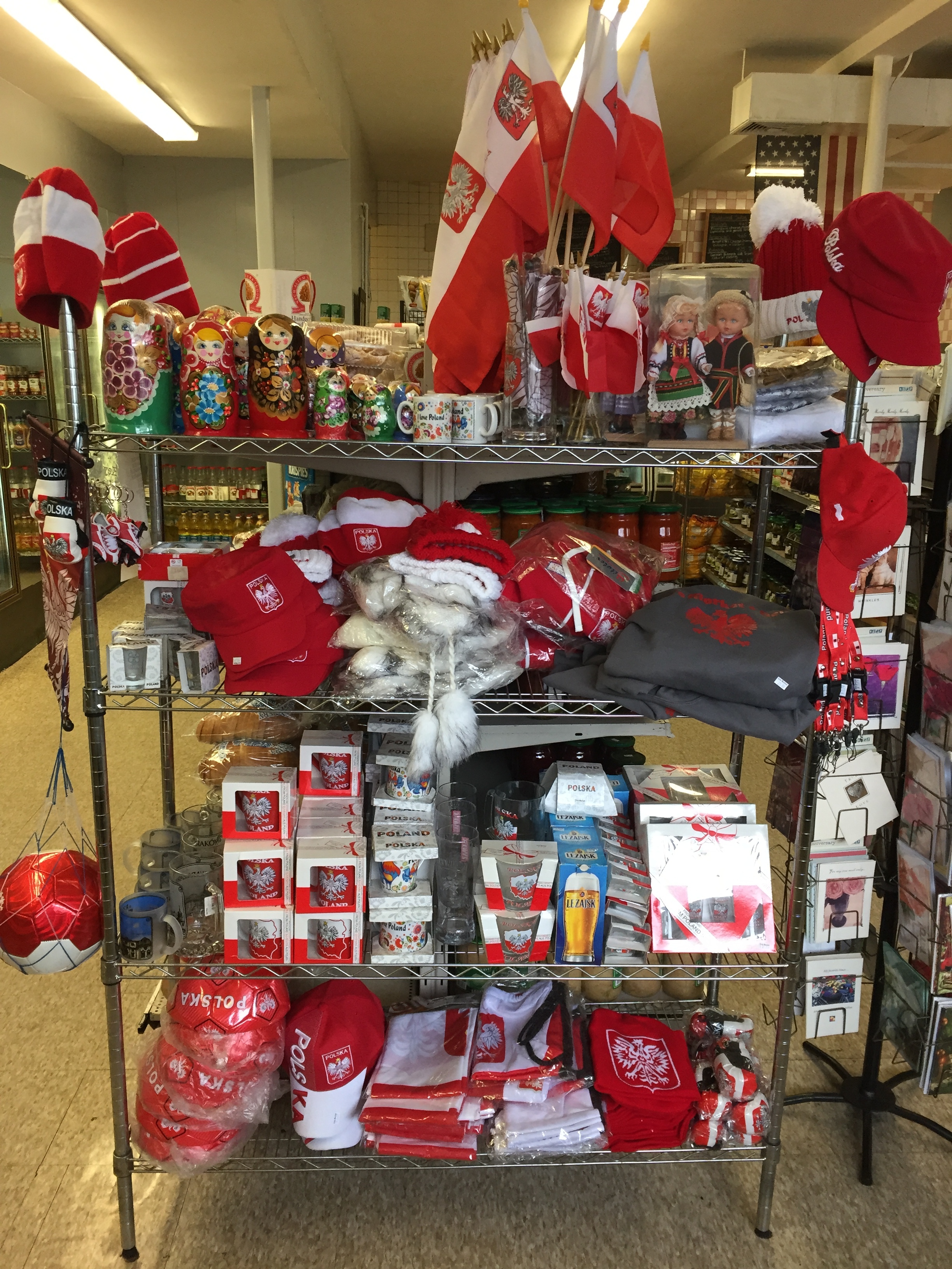 Hats, flags,hoodies, mugs,glasses,key chains, shirts, teacups, shotglasses. There's a little something for everyone here. 