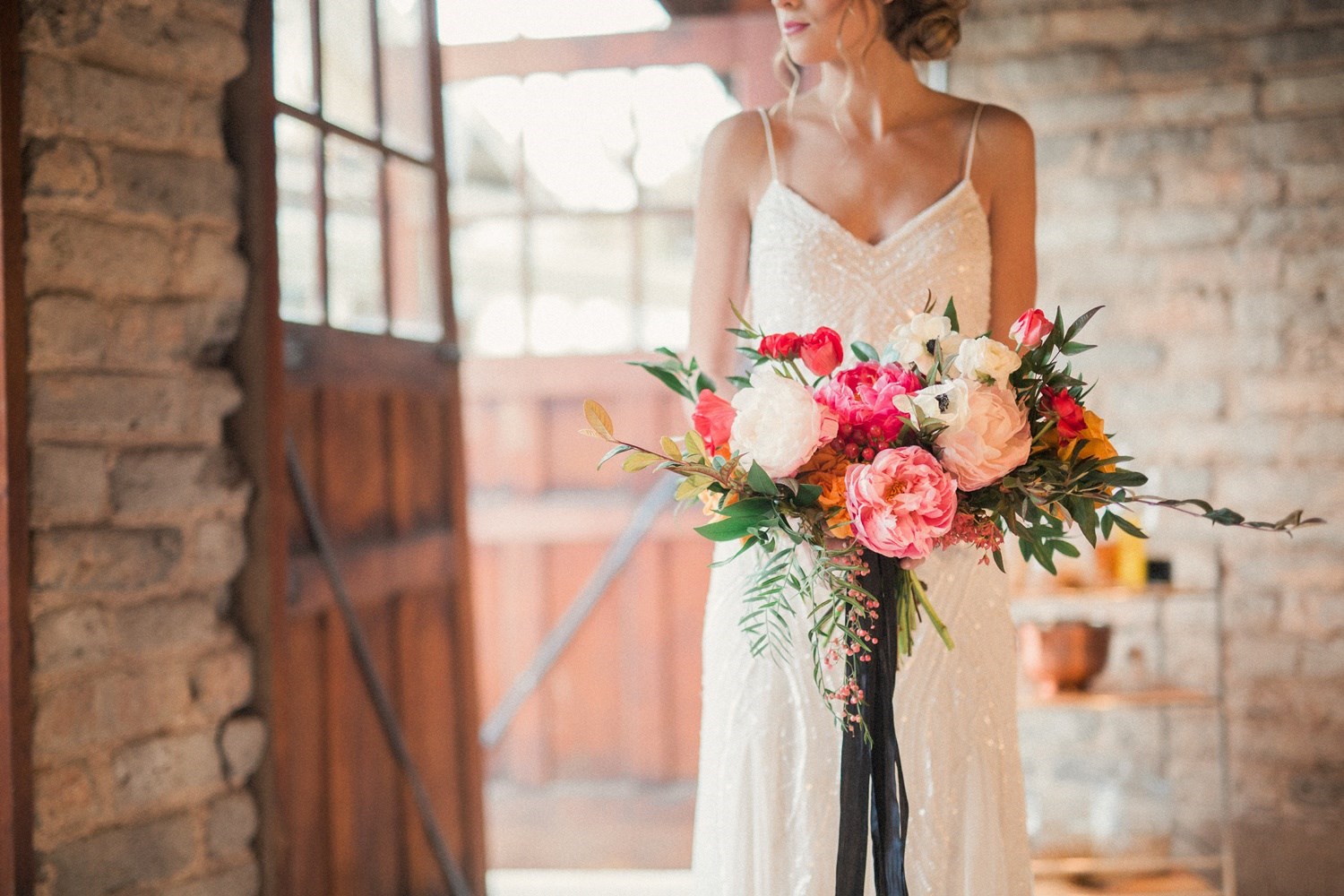 pink peony bridal bouquet