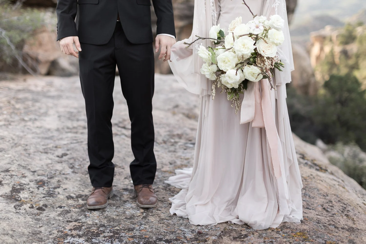 white and blush oversized bridal bouquet