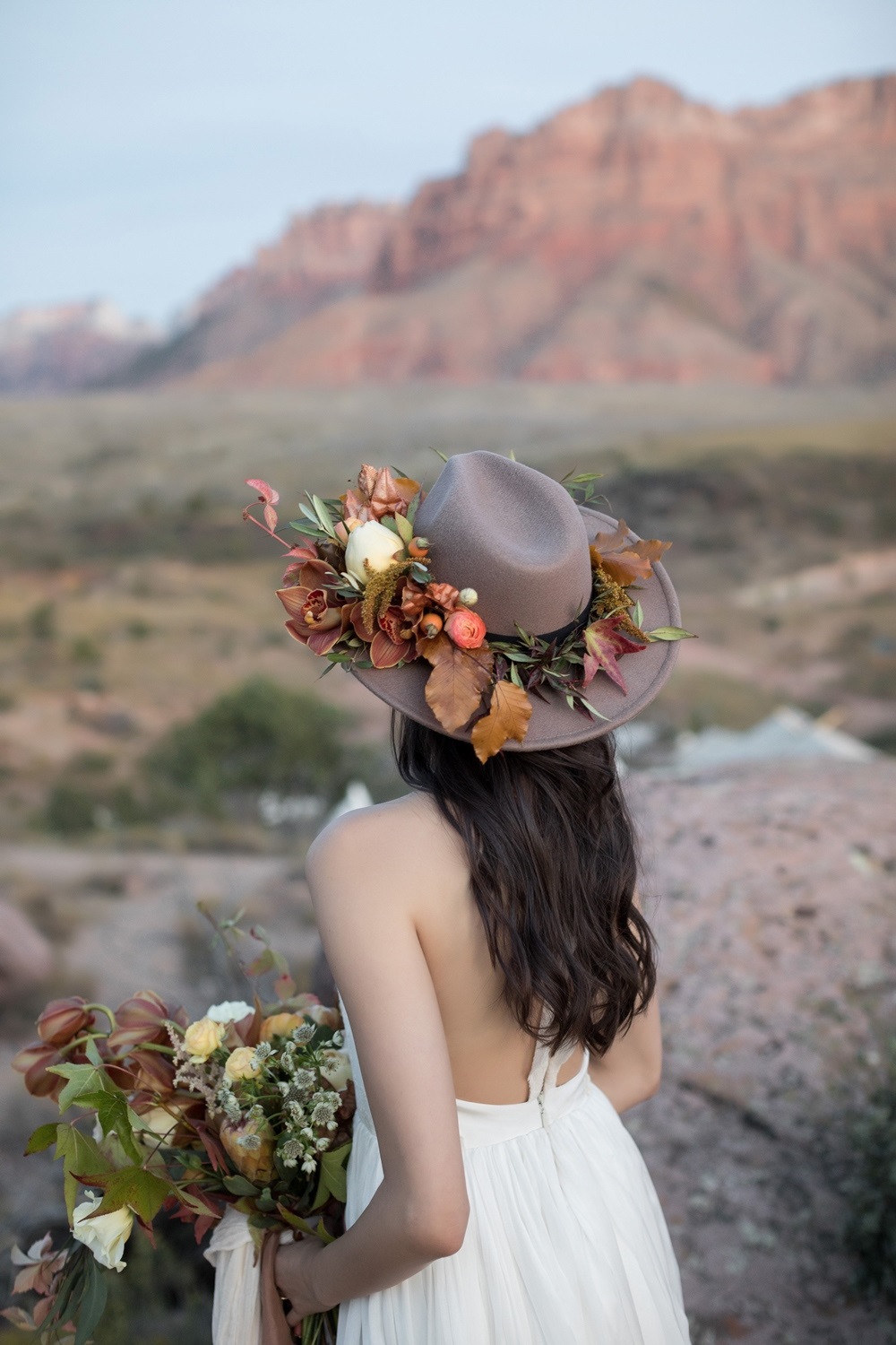 fall inspired bridal hat