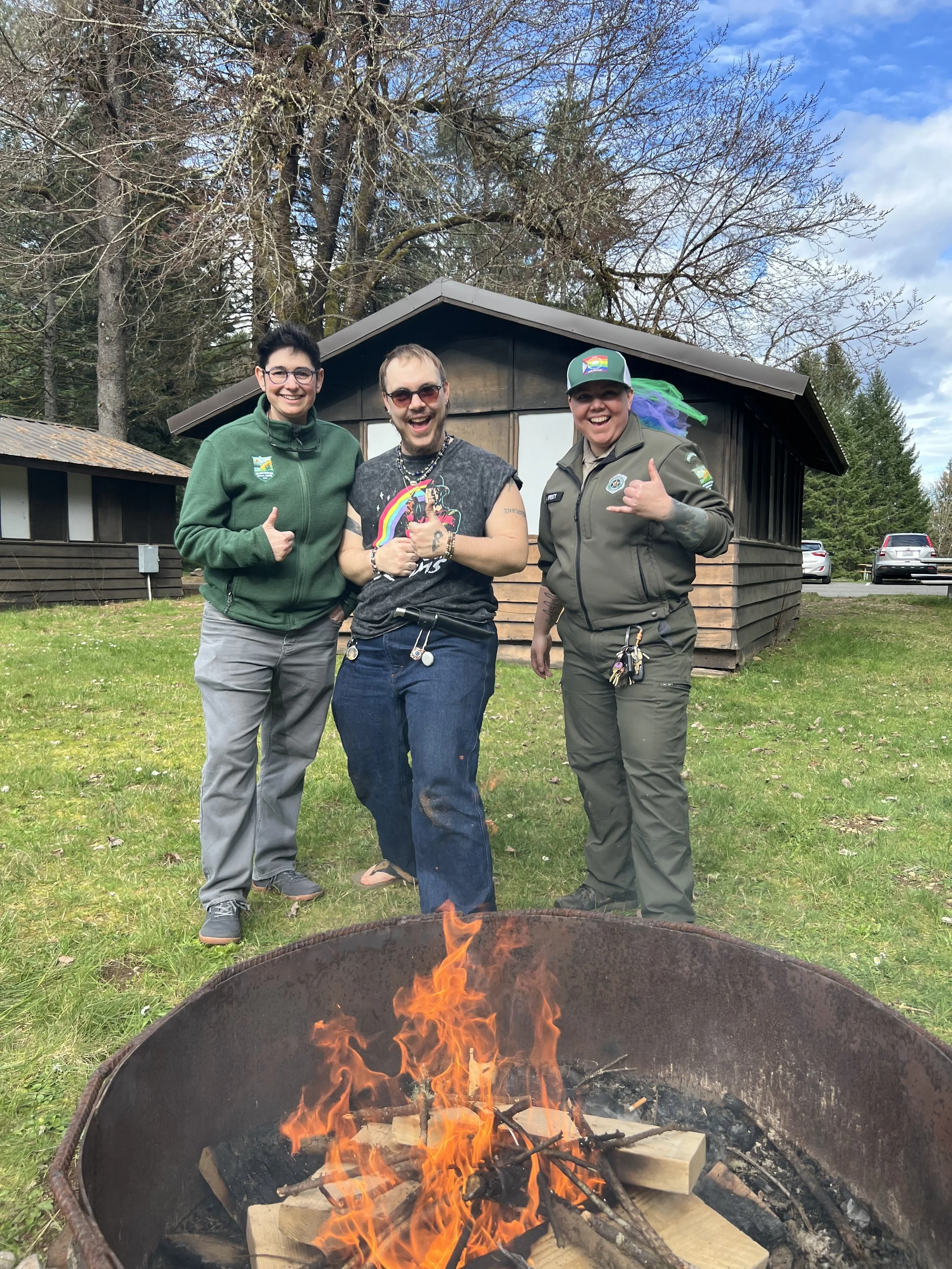 WA State Parks Staff with PRIDE volunteer