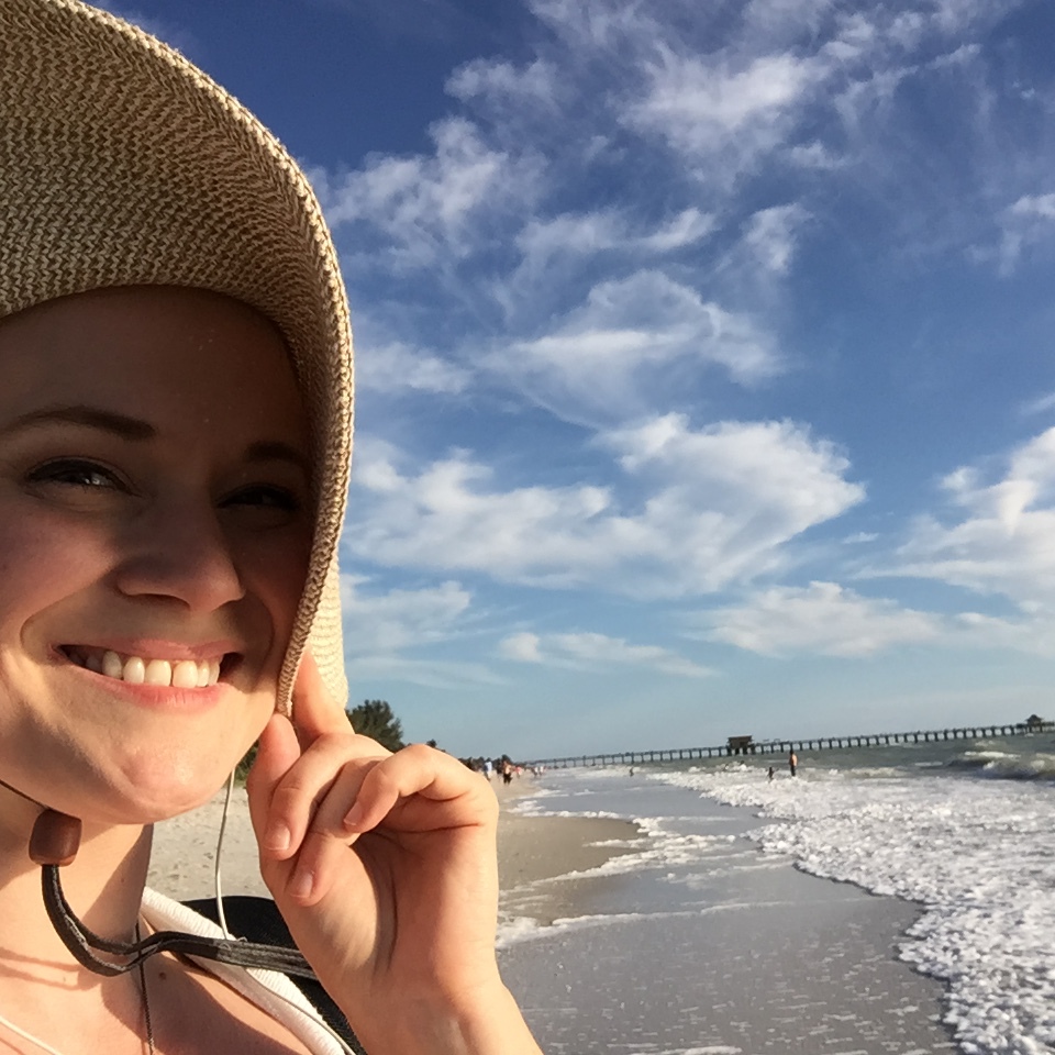   Naples Beach between shows at Gulfshore Playhouse.  