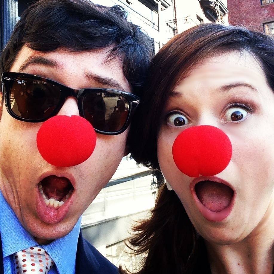   Clowning around with the hubs at a Boston wedding.  