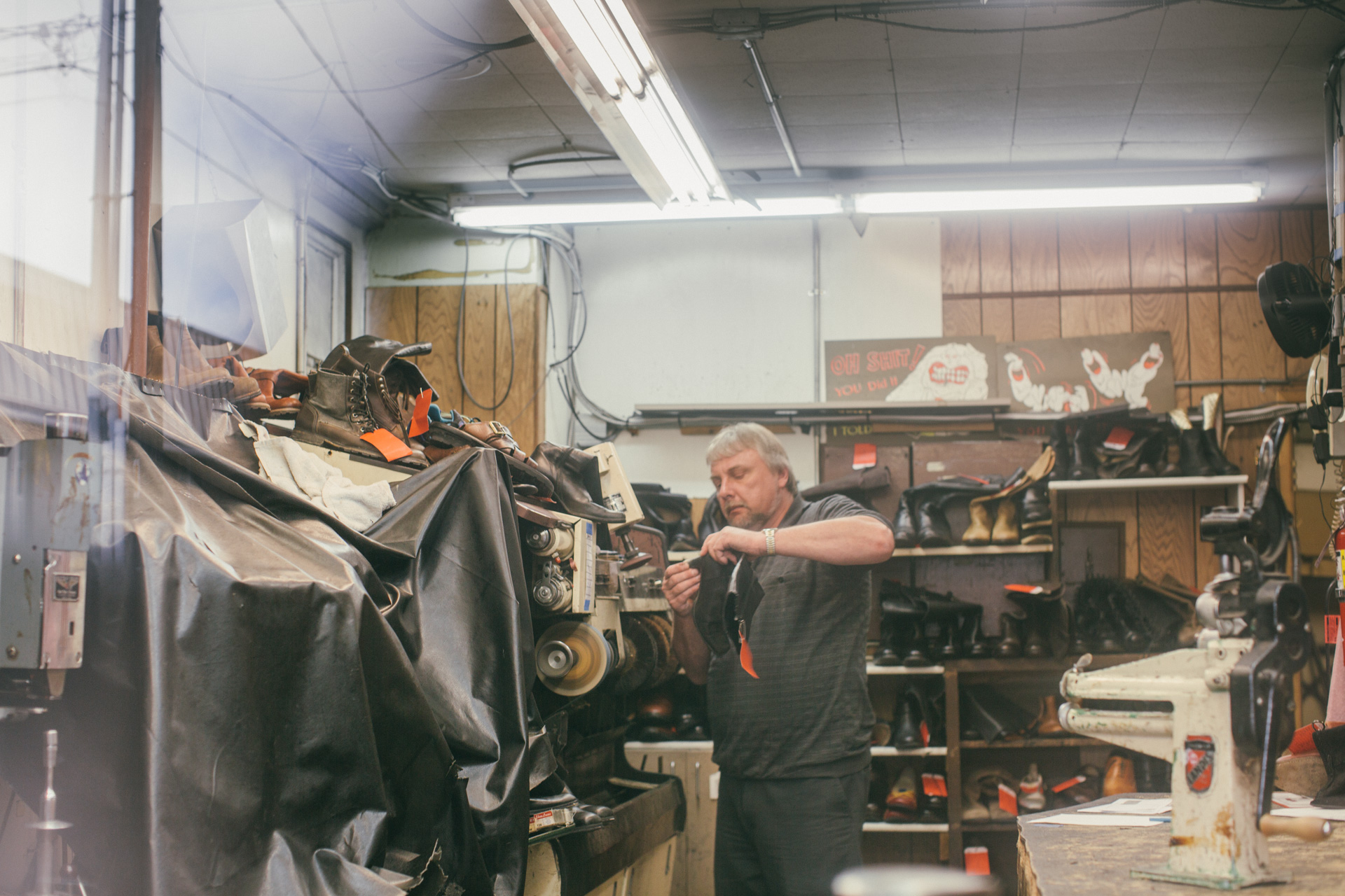  Tony Cunningham, owner of Johnny’s Shoe Service in Ballard 