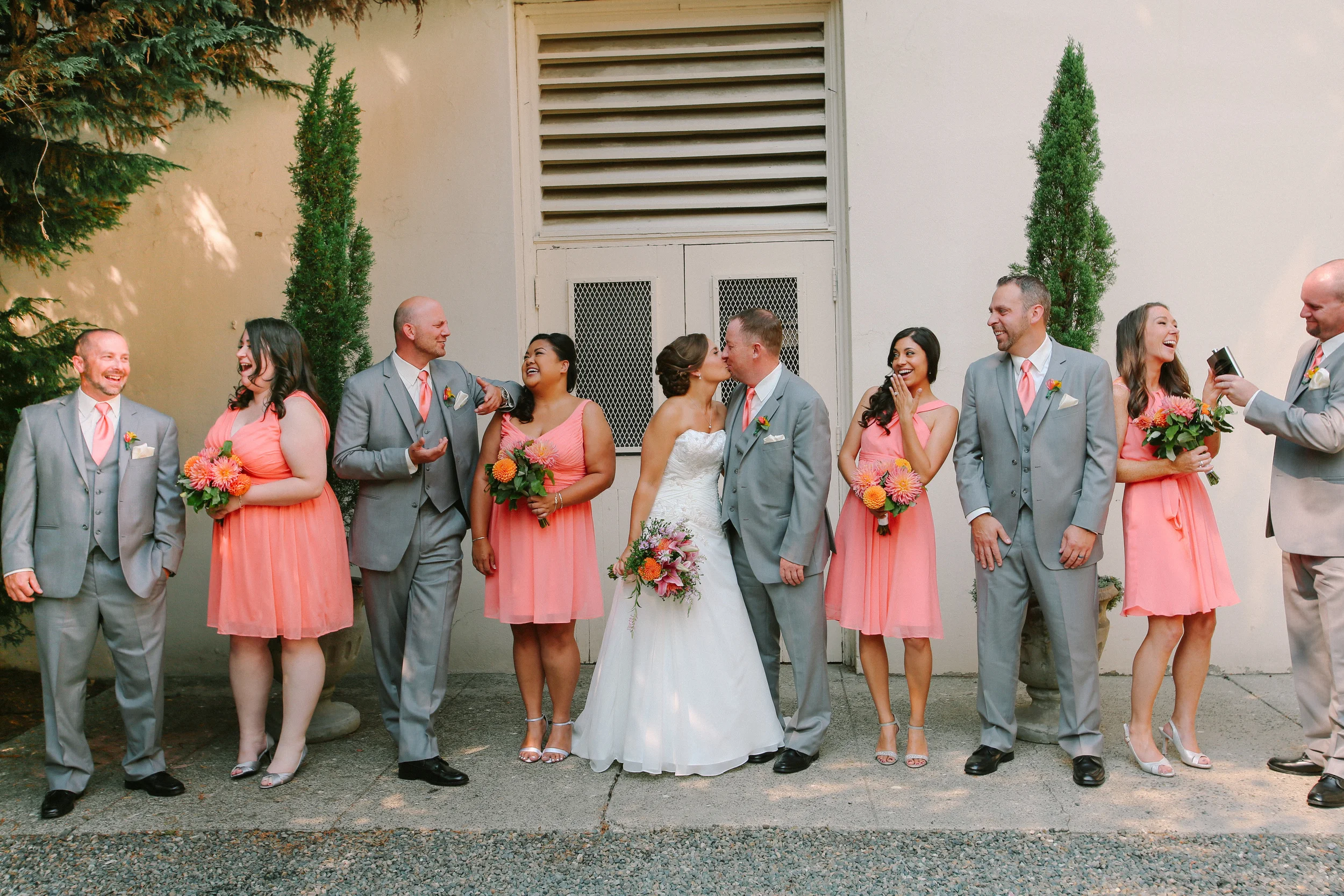 hipster wedding party 