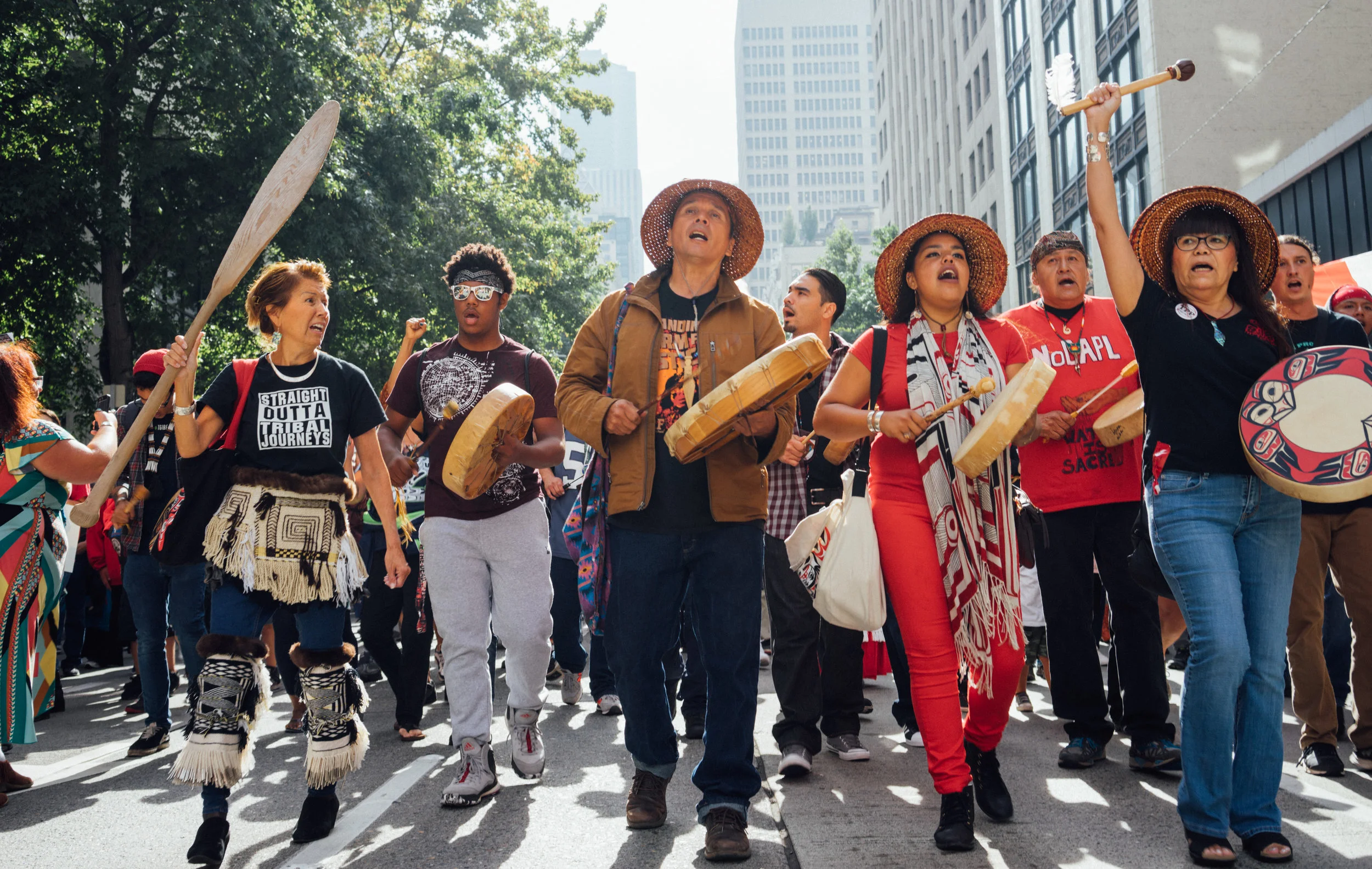 Tribes and supporters rally in Seattle for Standing Rock Sioux’s pipeline battle