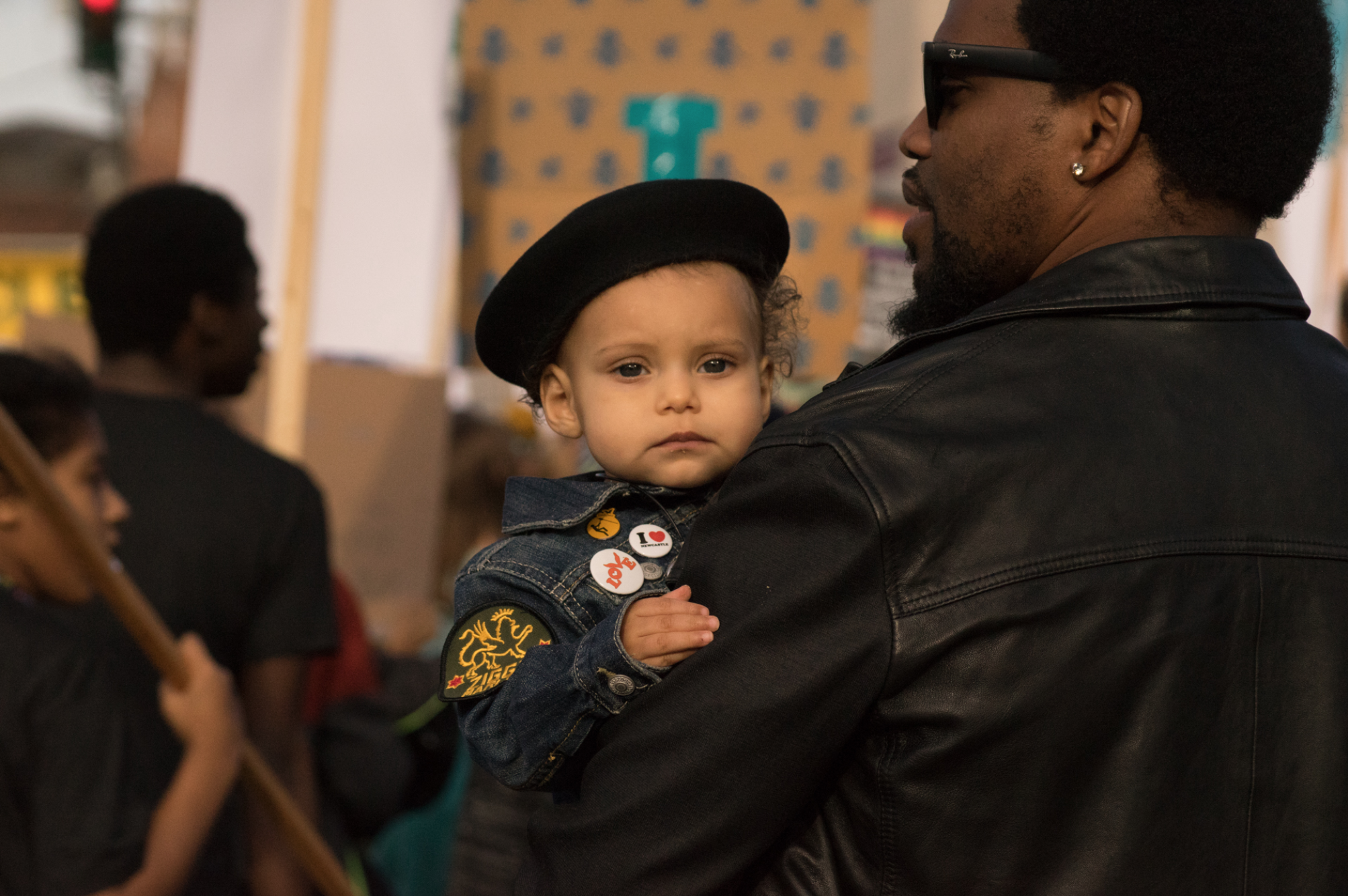  A young child attends her first MLK march in Seattle 2018 