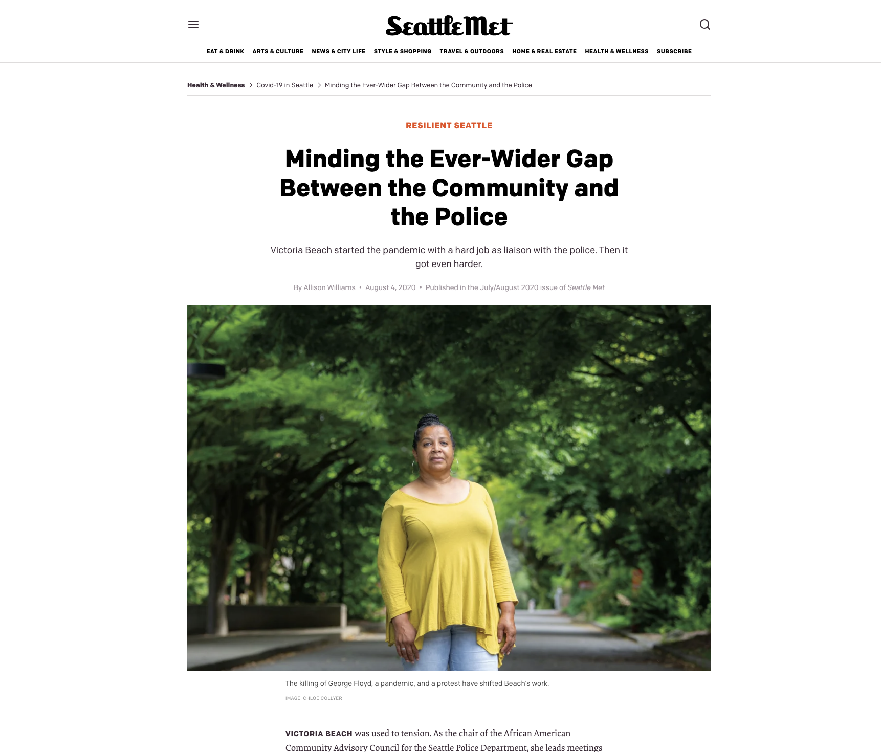  Community and the Police for Seattle Met, 2020 