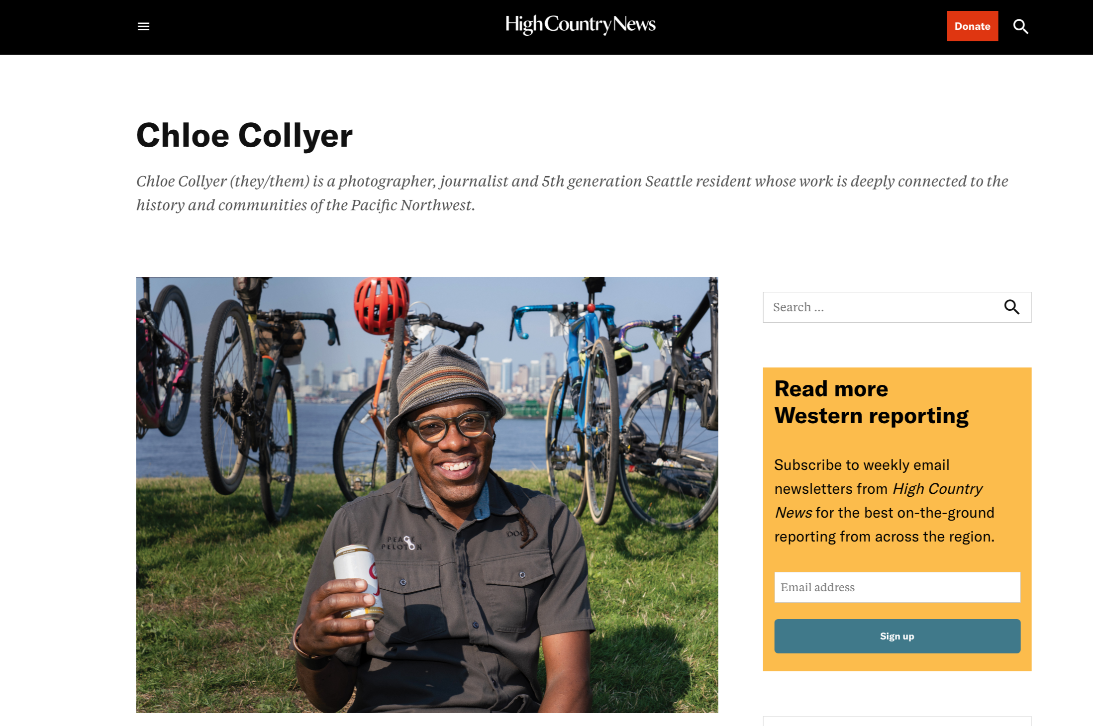  Doc Wilson  Founder of Peace Peloton for High Country News, 2024  