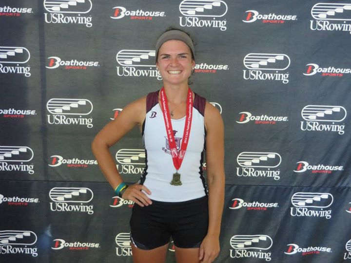 Christina Vernazza at US Rowing Club Nationals: rowing for Vesper