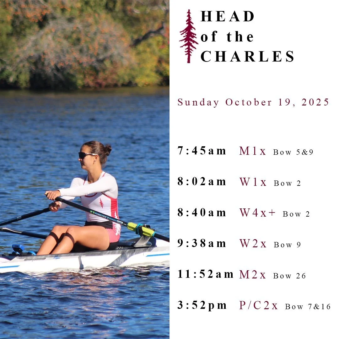 Our Redwood boats are ready to take on the Charles! Tune in to the livestream and cheer on our athletes as they race down the historic course! Go Redwood! 🌲