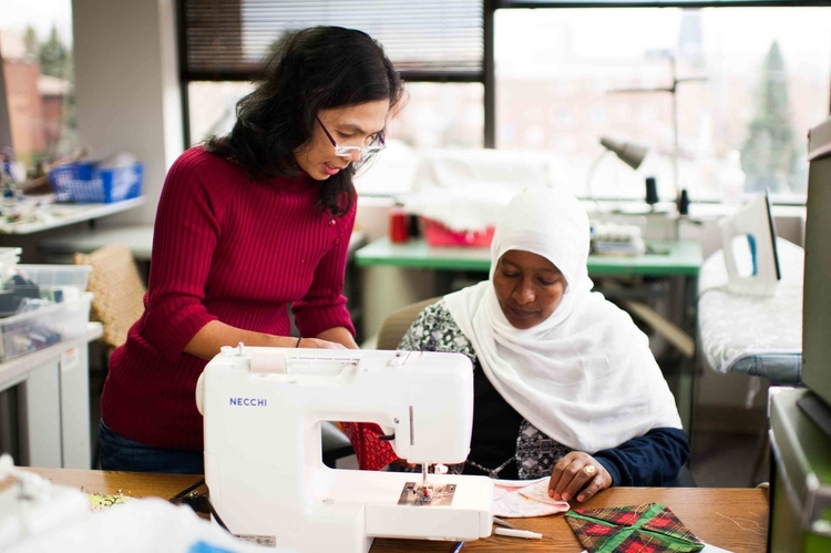 Refugee Women Sewing