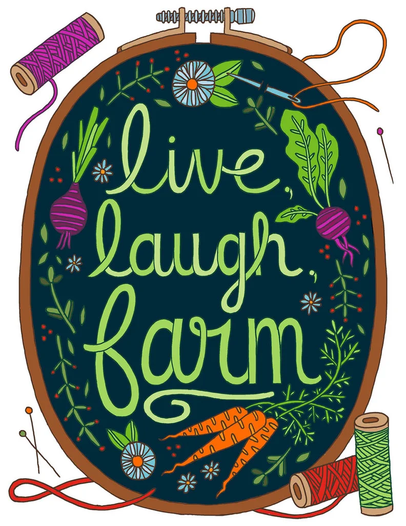 Art and lettering from Country Life Coloring Book . | Client: Storey Publishing. AD: Alethea Morrison.