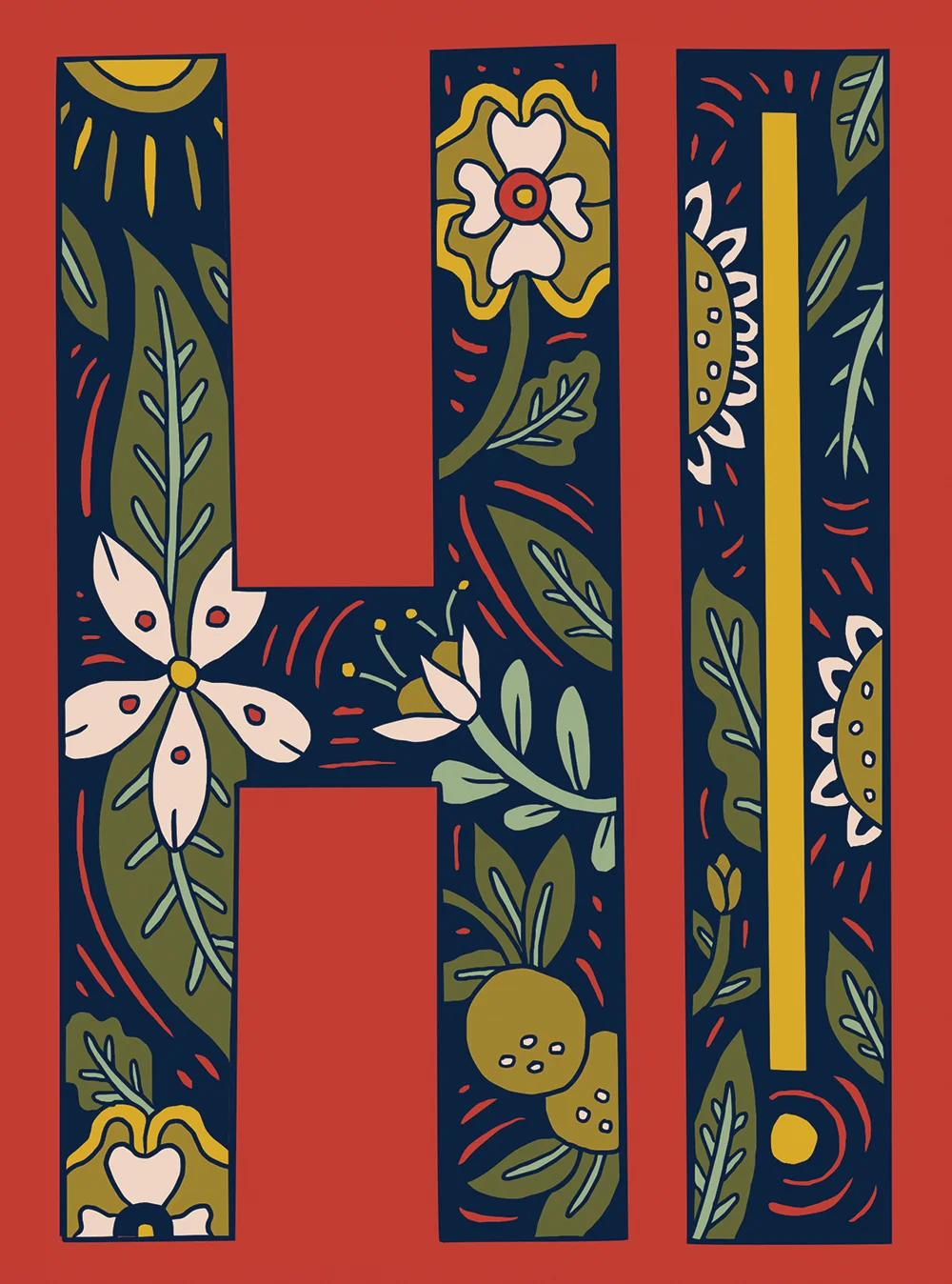 Art and lettering from Color-Your-Own Greeting Cards . | Client: Storey Publishing. AD: Alethea Morrison.