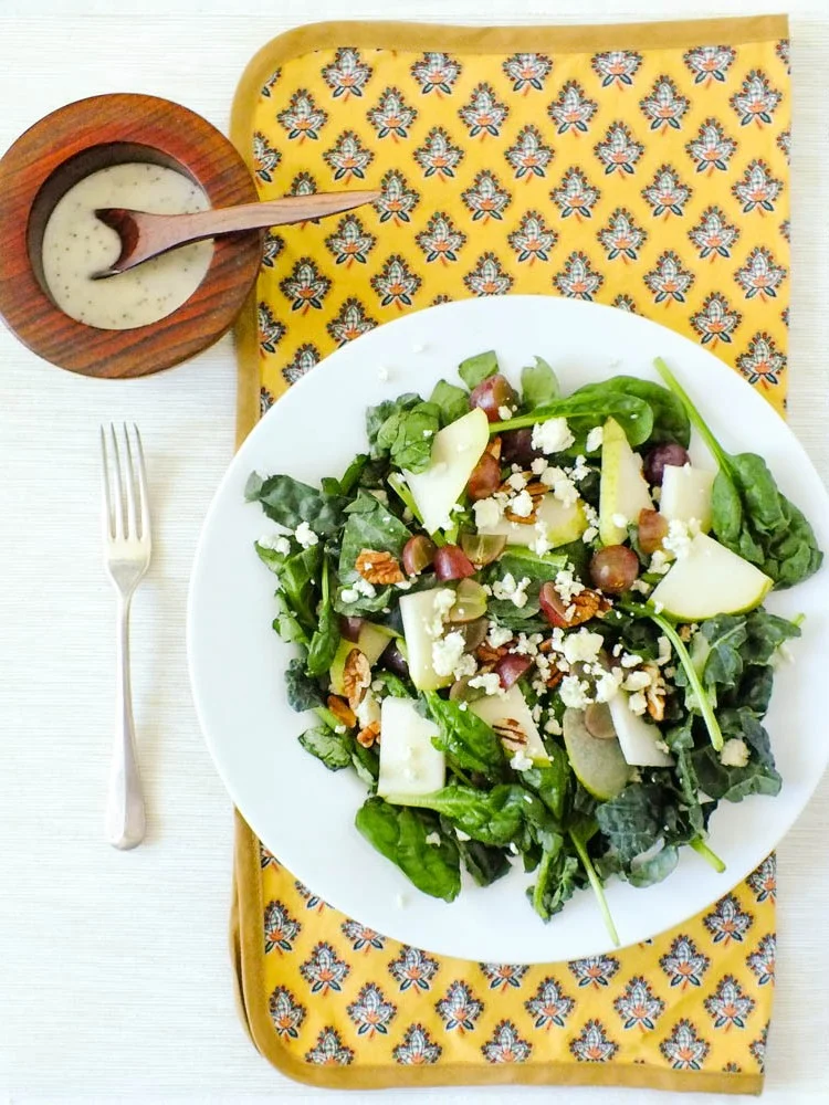 Pear, Grape + Pecan Salad