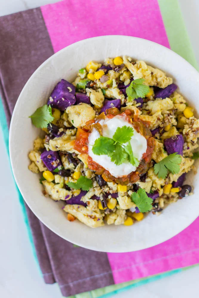 Egg & Quinoa Breakfast Burrito Bowl (GF)