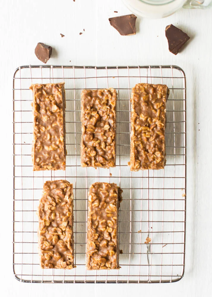 SWEET or SNACK: Dark Chocolate Almond Butter Bars (no bake)