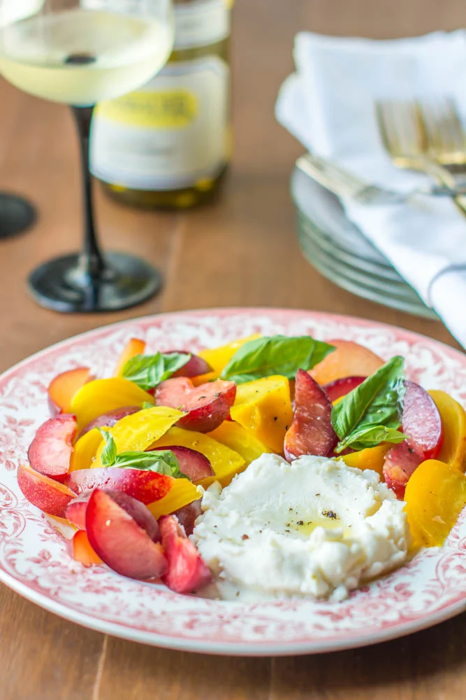 Beet, Plum, and Ricotta Salad