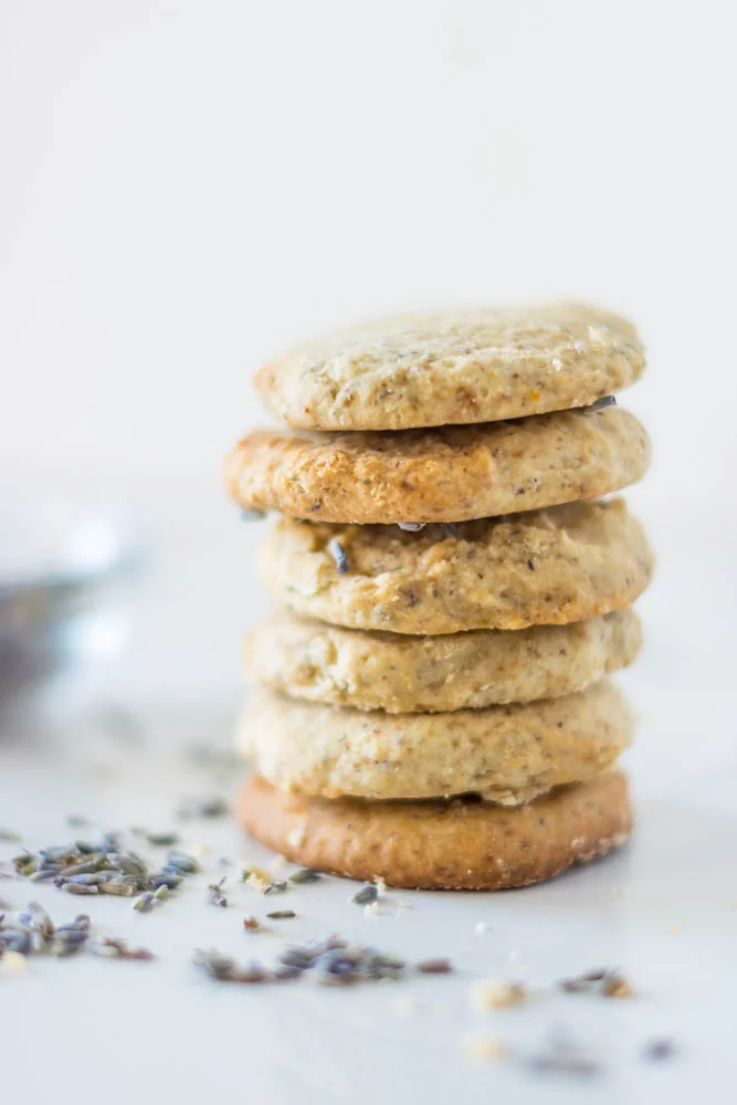Fancy Lemon + Lavender Butter Cookies
