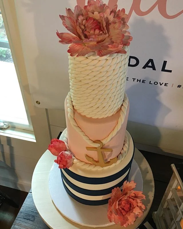 When you marry a Sailor you get an Anchor wedding shower cake!
.
Hand made gumpaste peonies and anchor!
.
.
.
#jennisconfections #weddingshower #weddingshowercake #weddingseason #weddings #dfwbrides #bridesofnorthtexas #gumpasteflowers #peonies #anch