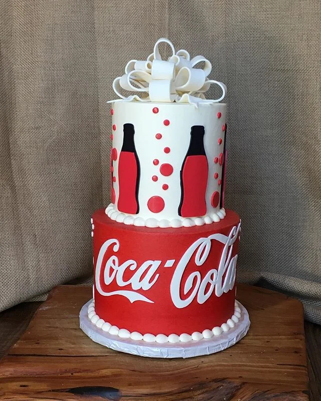 Happy 80th Birthday Mr. Bryant! .
.
.
.
#jennisconfections #eighty #eightiethbirthday #eightiethbirthdaycake #cocacola #cocacolacake #coke #red #bubbles #cake #birthdaycake #fondant #fondantcake #edibleart #dessert #dessertart #bakery #dfwcakes #inst