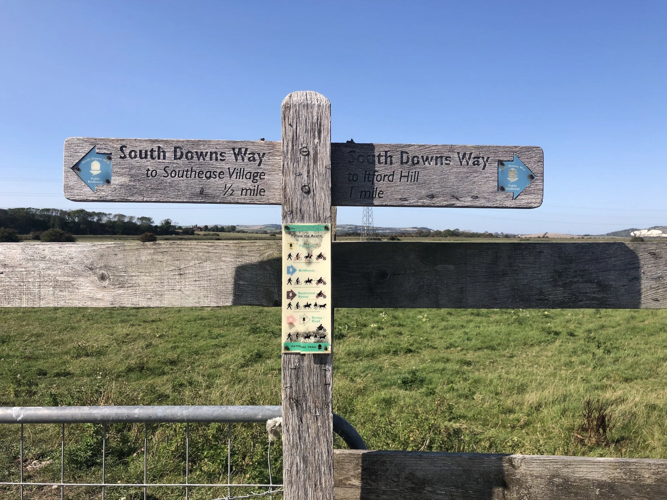  We are on a track to the Downs with easy access to the South Downs way 