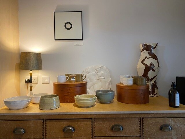   Lilu ceramics ,  Sarah Lock Lighting ,  Sarah Gamble  print,  Yolande Beer  ceramics 