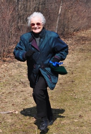 My mother-in-law, clowning for the camera. She may be 90, but she has a "youngsters mindset."