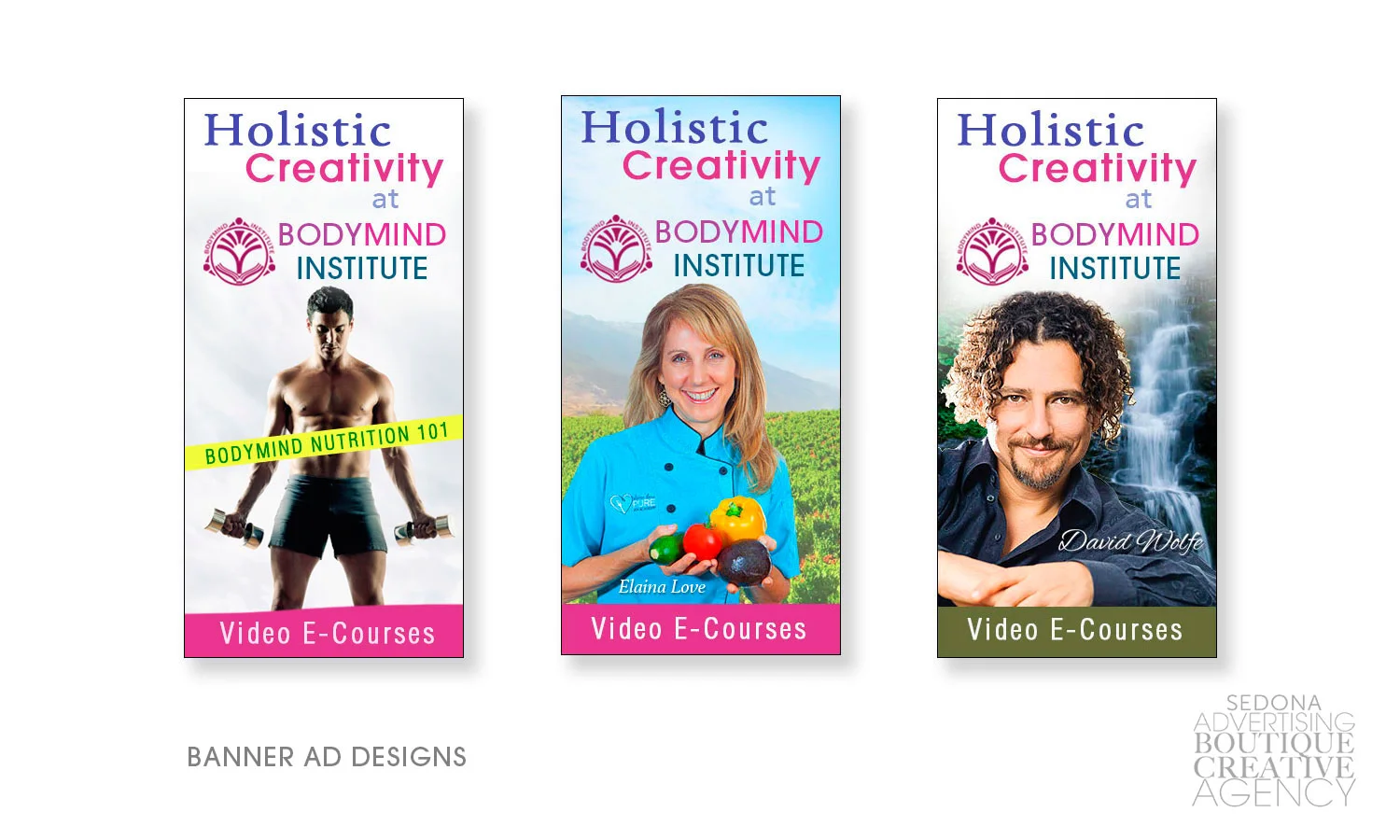 Web Banner Ad Designs For Body Mind Institute Sedona Advertising