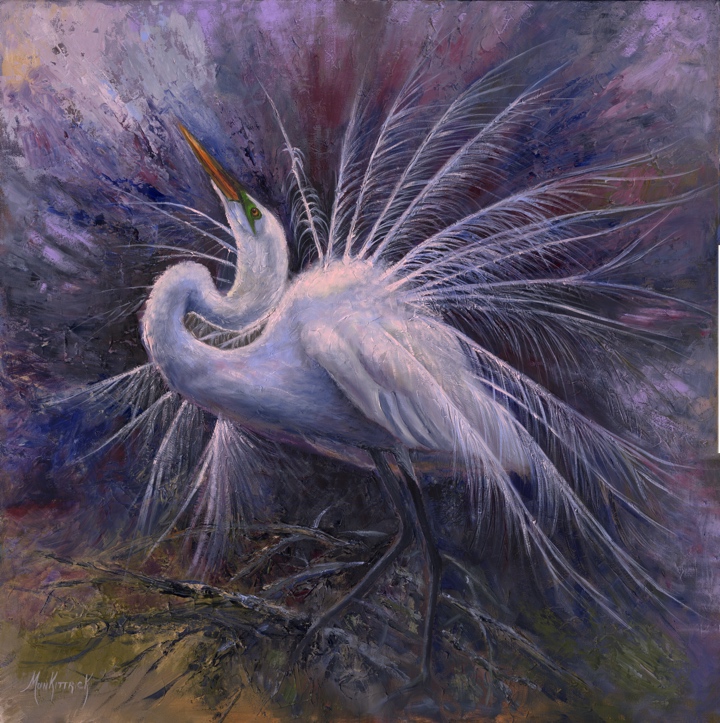 Regalia 36 x 36 Oil on canvas Available at Mystic Osprey Gallery