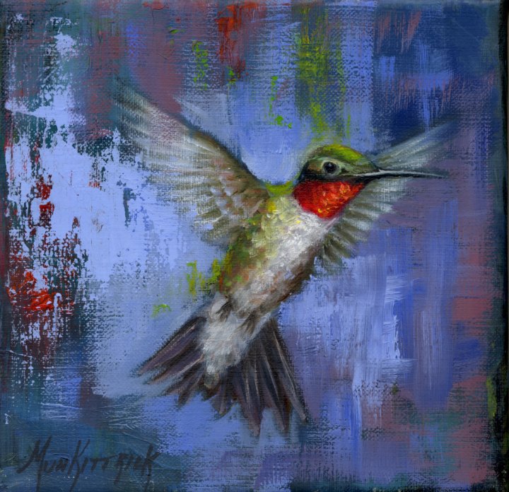 Ruby Blue   6x6   Oil   SOLD