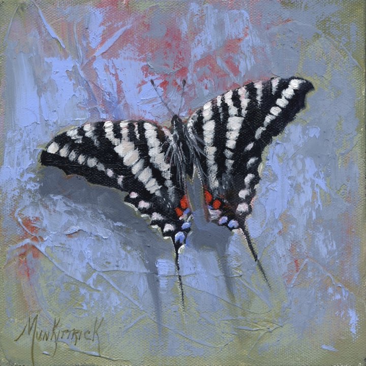   Zebra Swallowtail    8x8   Oil   SOLD 