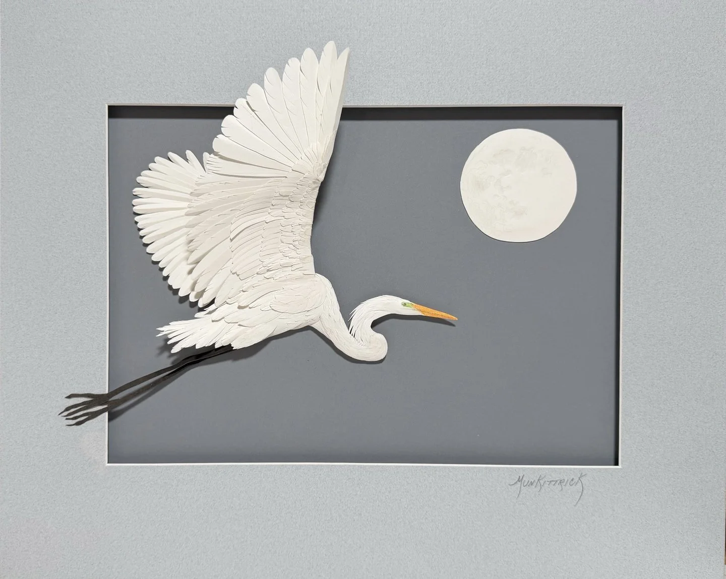   Moonlight Flight   20×16  Cotton Rag Paper  SOLD 