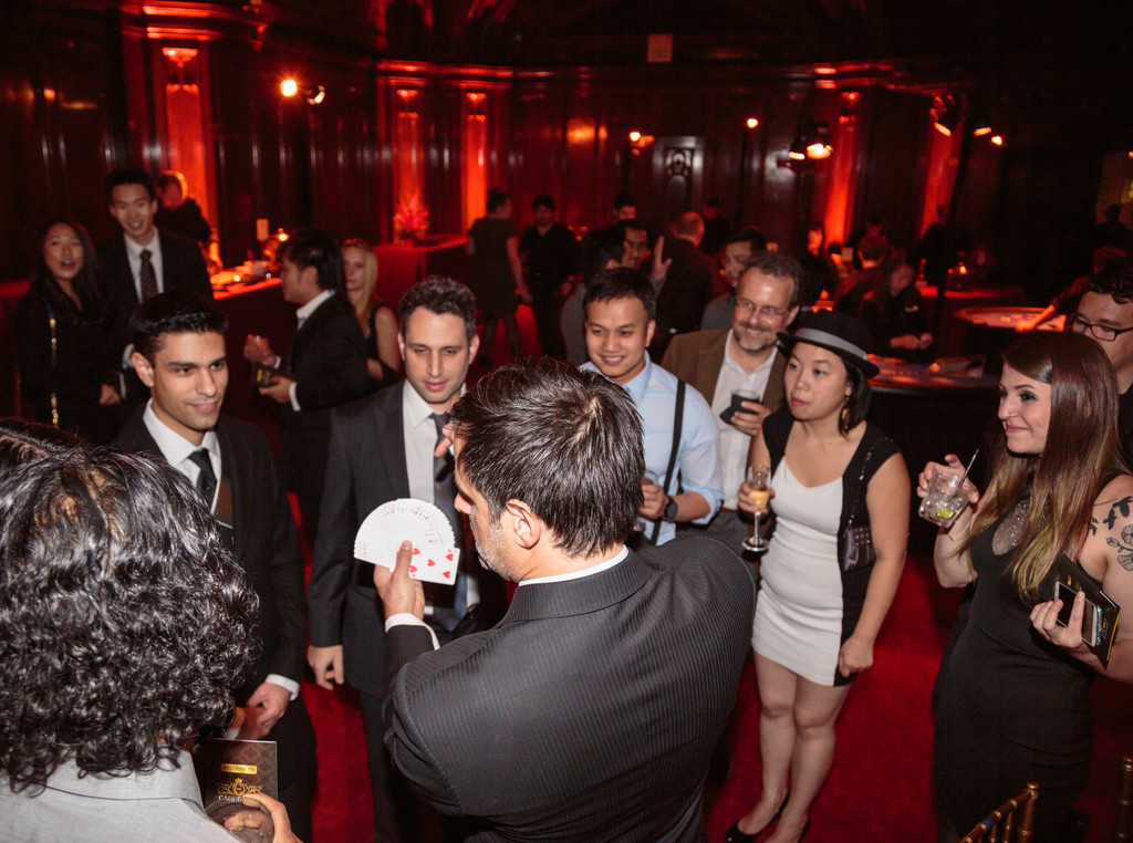 Holding the center and entertaining the masses at a holiday event at The Regency Ballroom in San Francisco