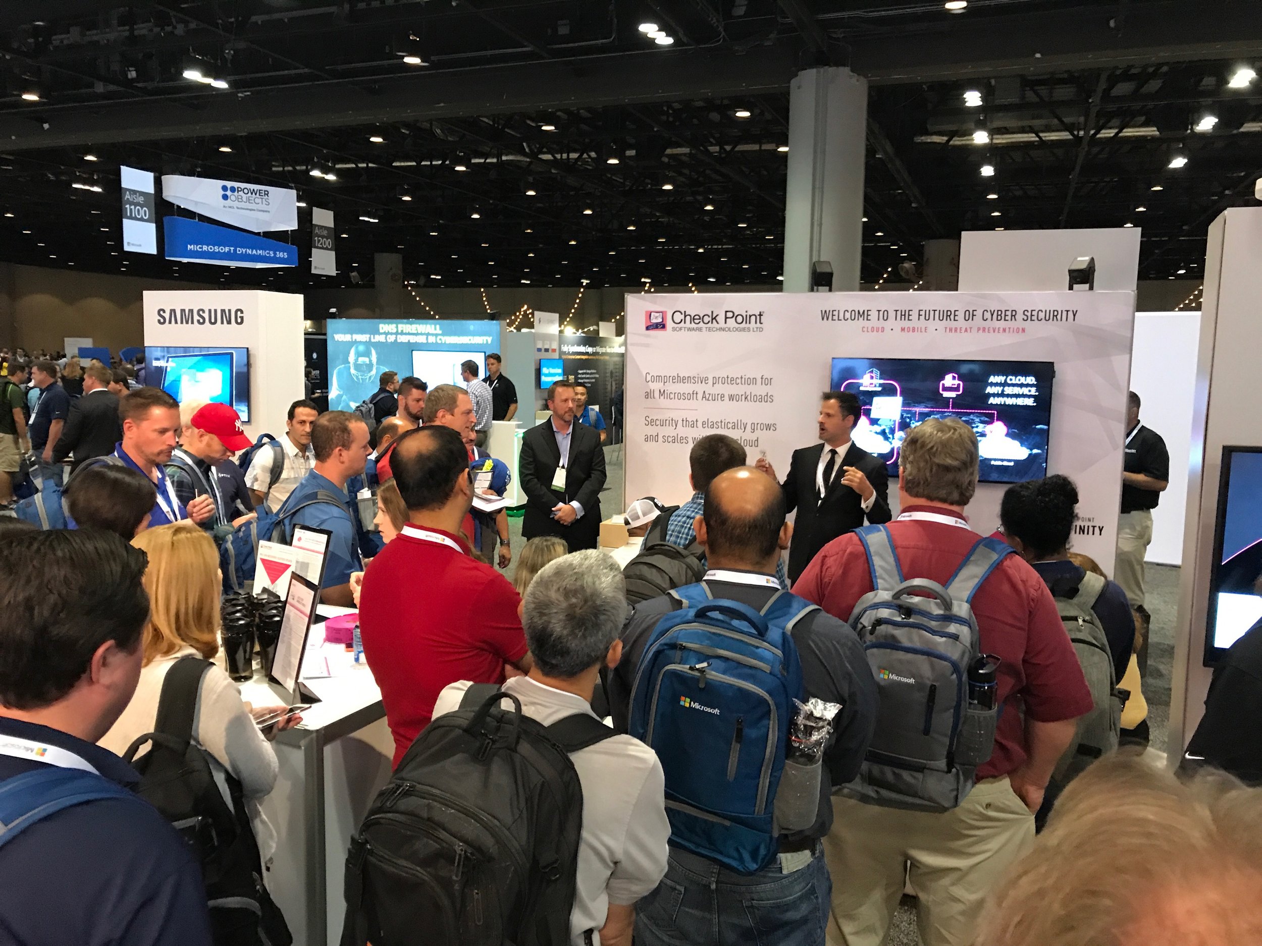 Introducing Don Meyer, (center) Head of Marketing, Cloud Security for Check Point, one of the experts offering in-booth sessions..