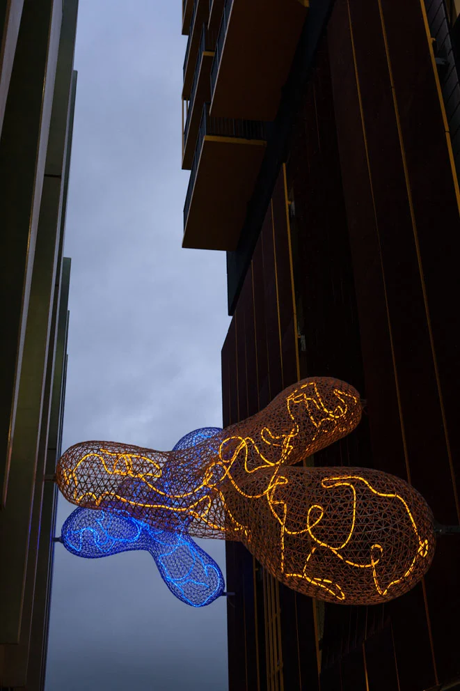 Transit Cloud 2015 Collaboration: S ara Hughes & Gregor Kregar Public Art Project commissioned by Auckland Council. Photography: Simon Devitt