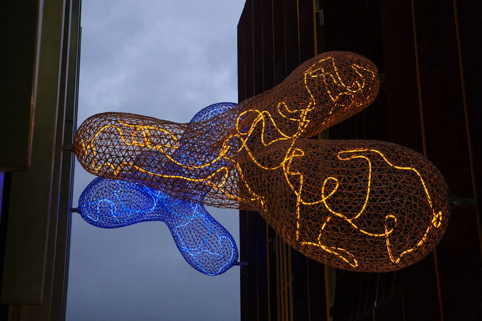 Transit Cloud 2015 Collaboration: S ara Hughes & Gregor Kregar Public Art Project commissioned by Auckland Council. Photography: Simon Devitt