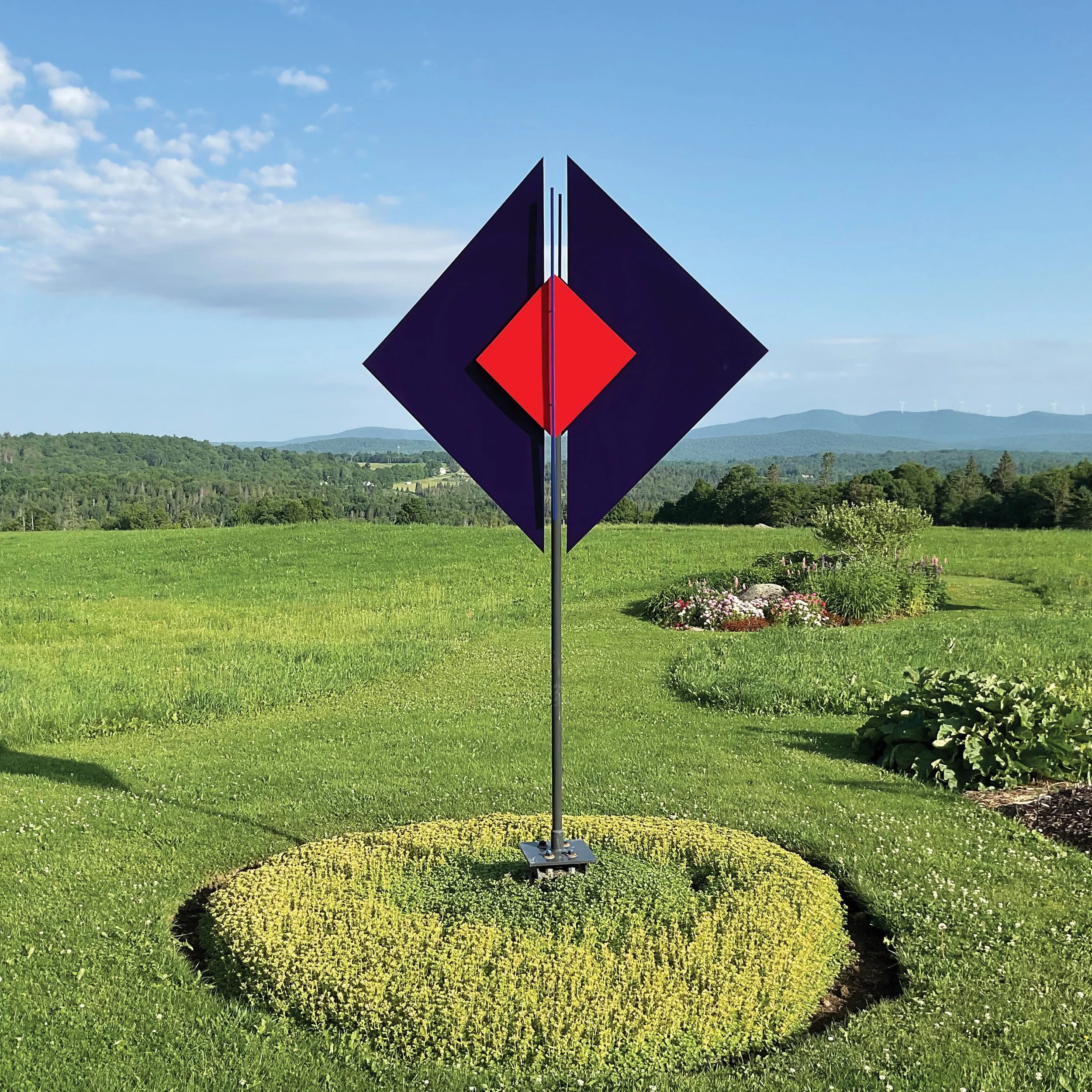 Harmonic Triangle Series #37 2025 120x72 Automotive Paint on Aluminum