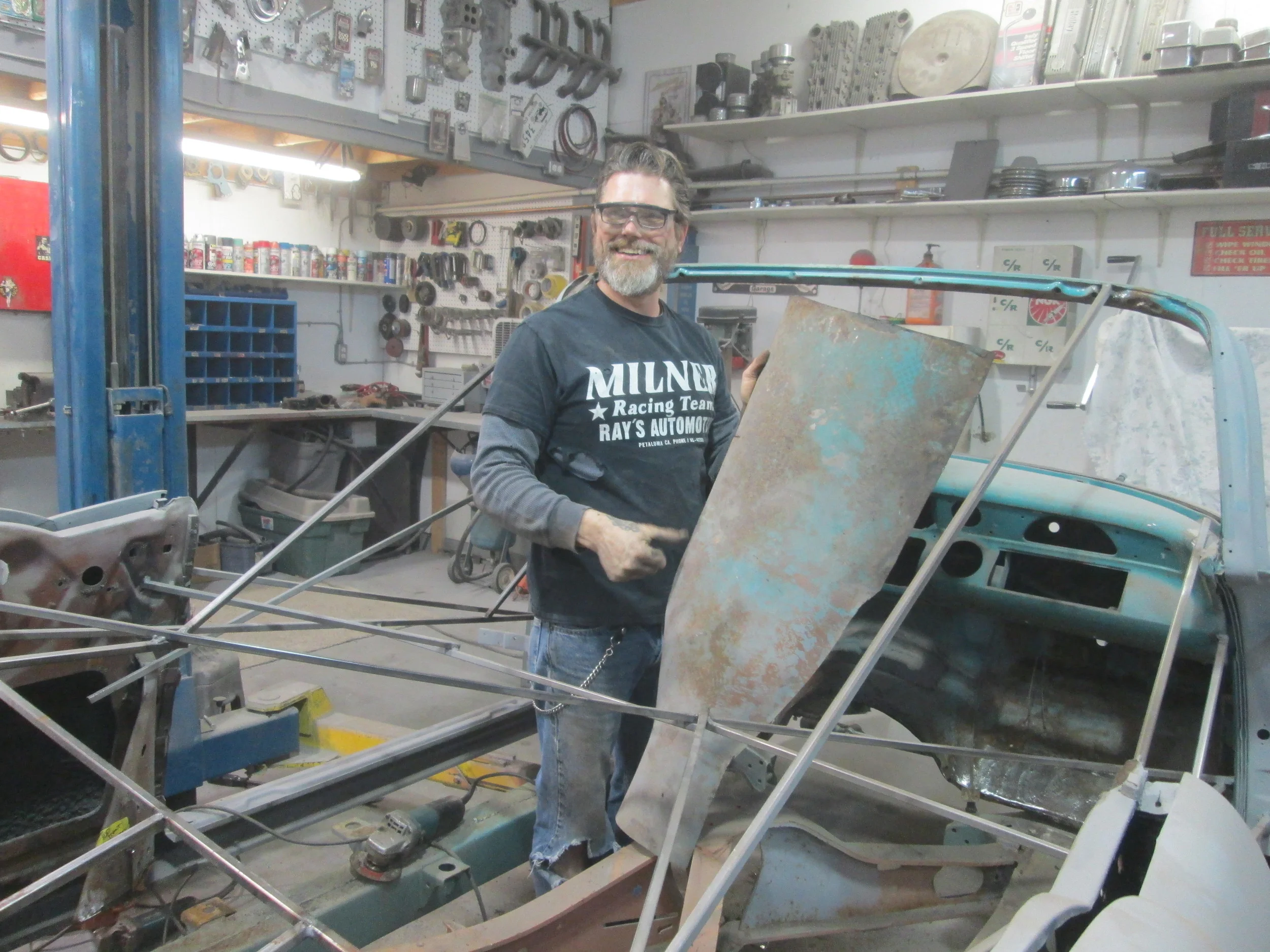  Last piece of the old floor to come out!! YAHOO 