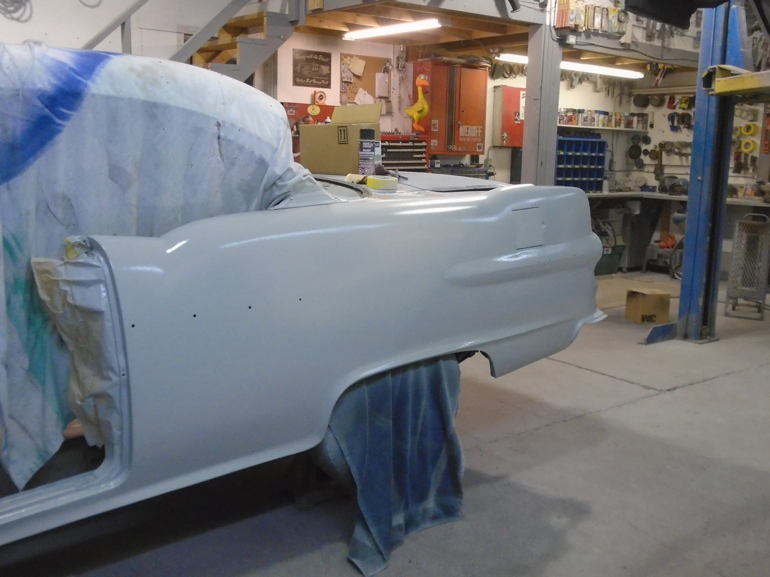  Drivers' side quarter panel is all done and in primer now 