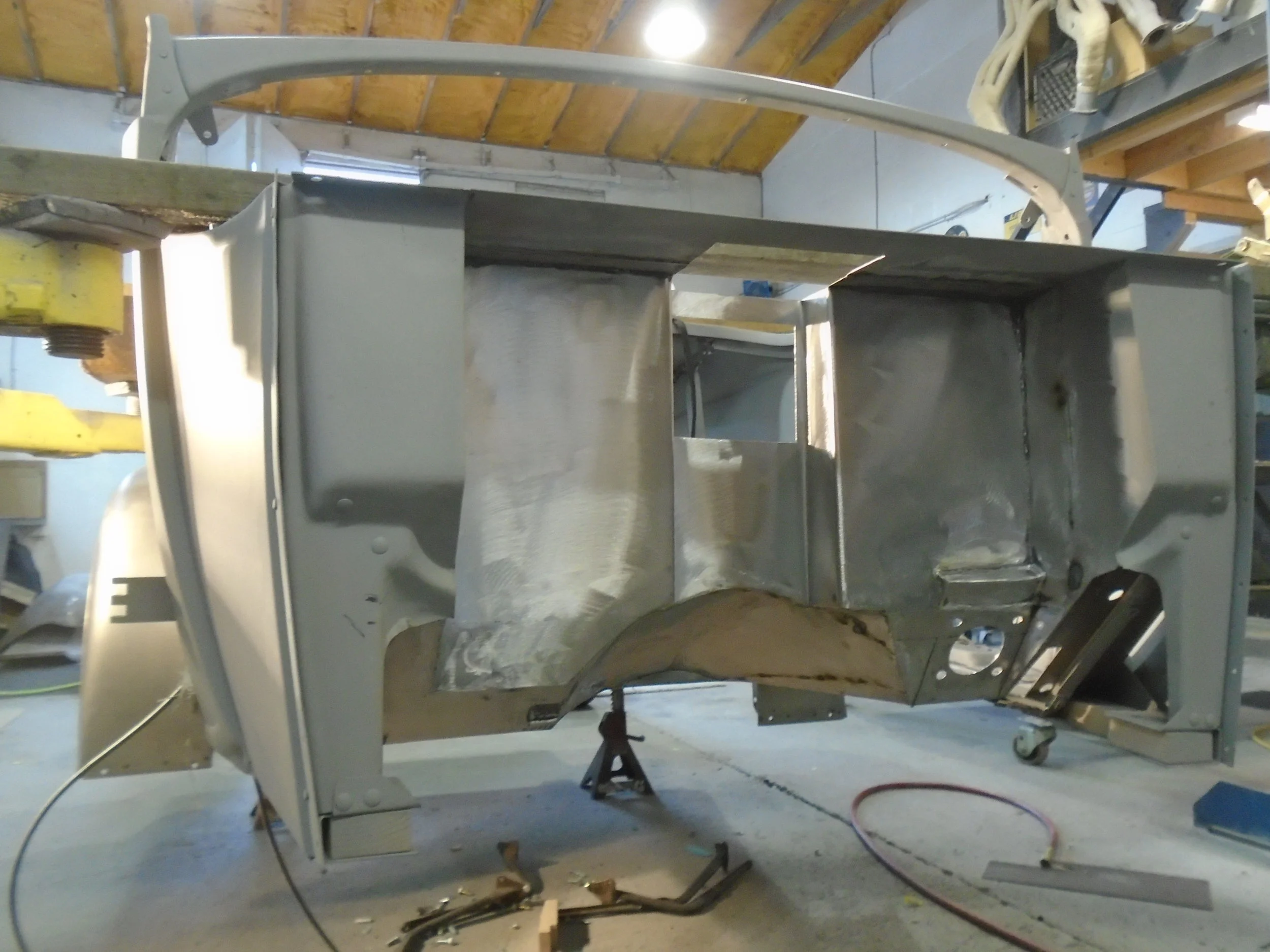  There were many modifications made to the firewall to accommodate the engine being set back an extra 4 inches or so 