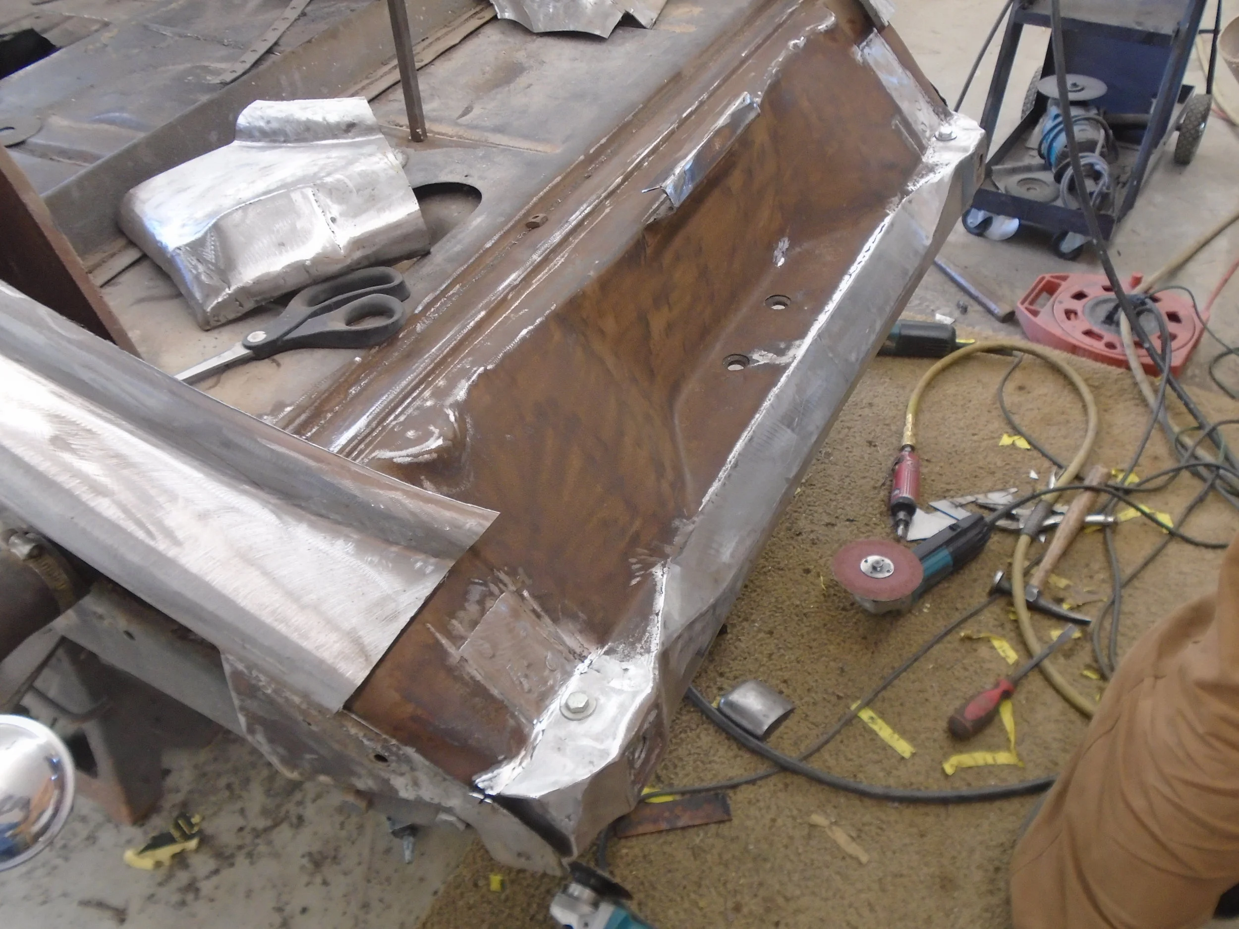  And here is all the new metal in place under where that rear skin covers 