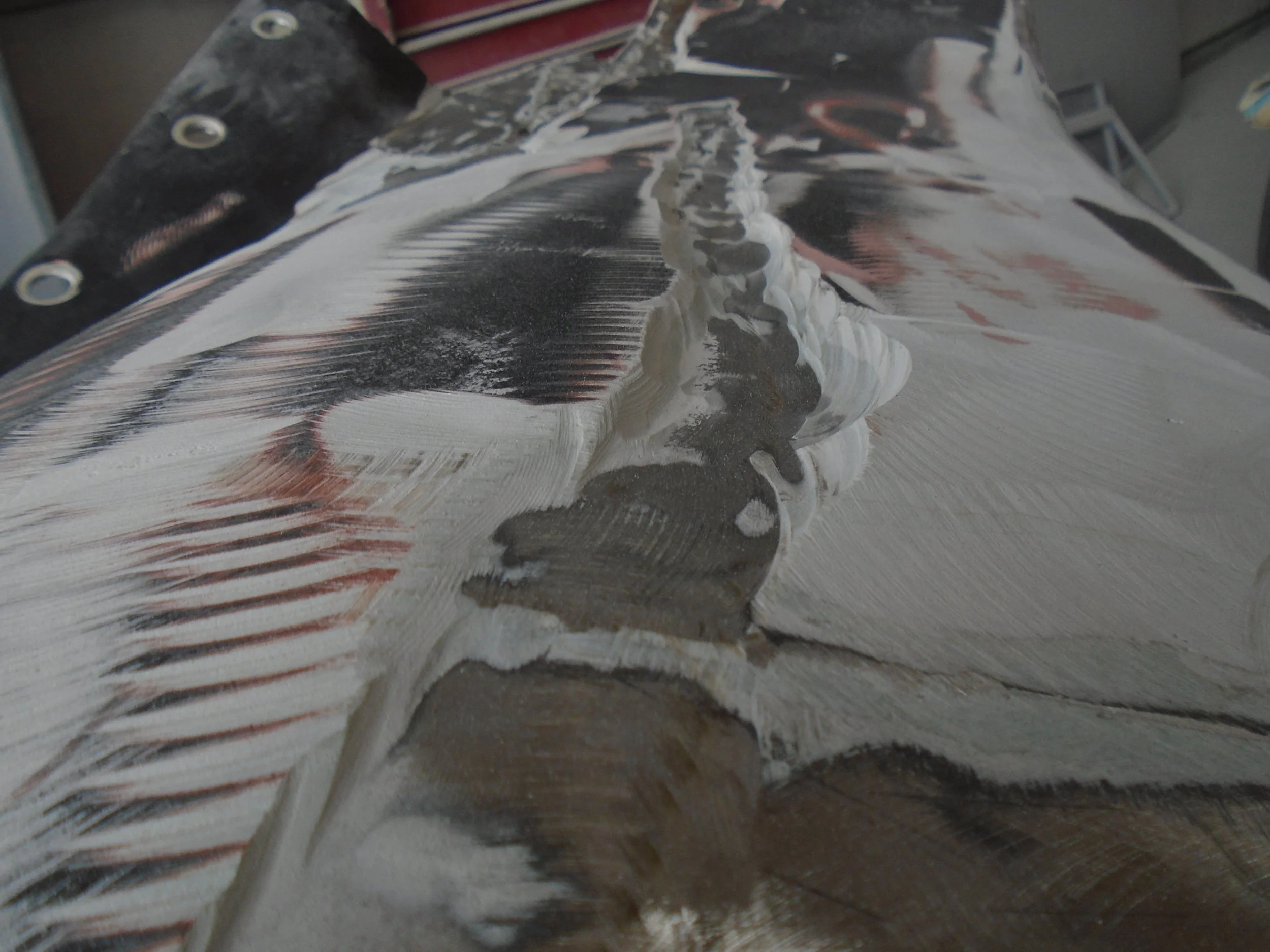  must have been a gallon of bondo in this fender! 