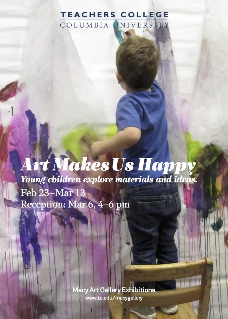 "Art makes us happy." Young children explore materials and ideas