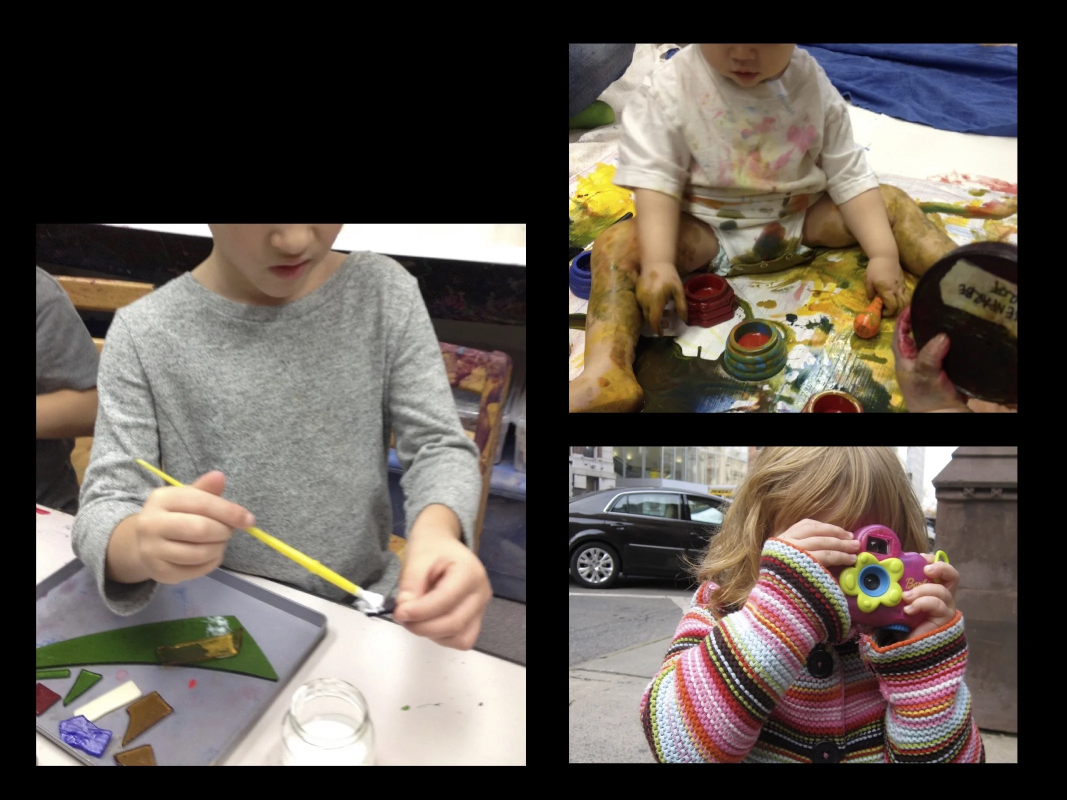 Our glass explorations also started with a question. I took a few kids to the gallery - as I often do - to see an art education faculty show in which I had a glass piece. They asked me about it, and at some point L exclaimed: “Yes, but what does it feel like?” I could talk about glass all I wanted, but these kids were used to knowing “what it felt like” to work with specific materials, and nothing short of that would do.