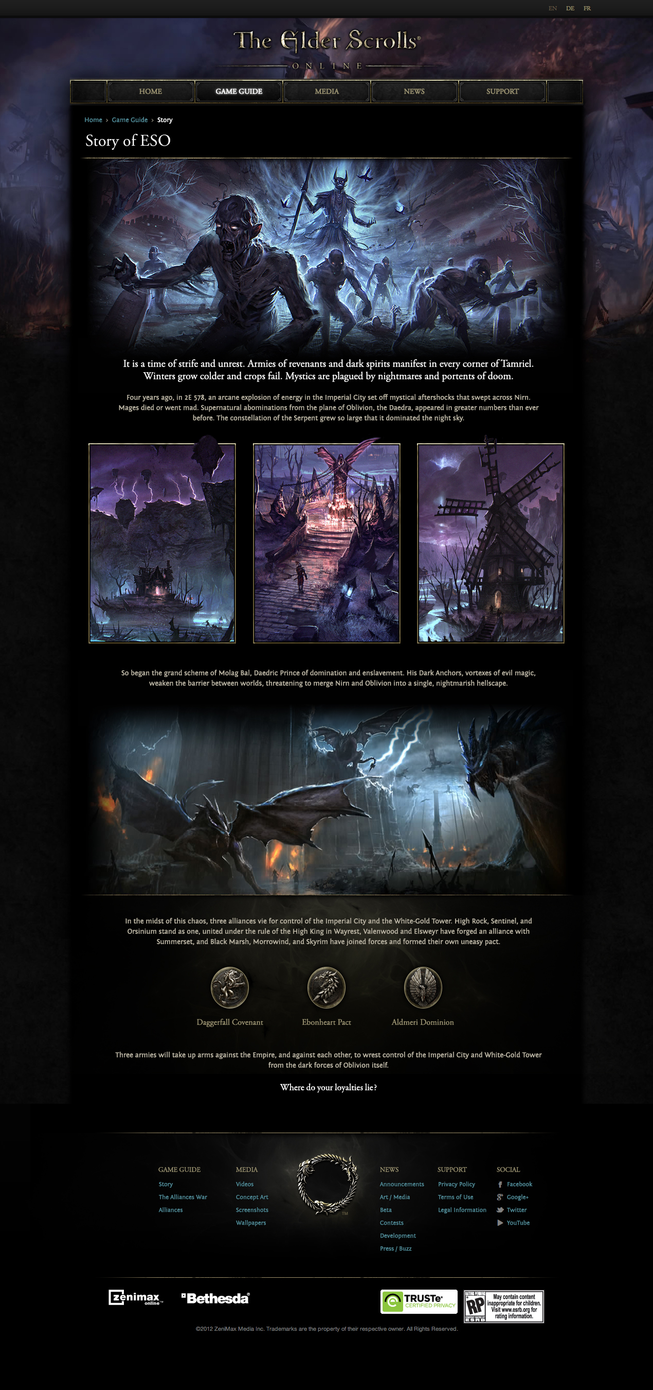 The Elder Scrolls Online Launch Website and Beta Sign Up — FRANK CADIC