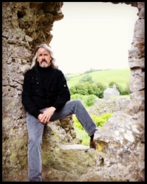 Hilliard atop the Rock of Dunamase in County Laois, Ireland photo by Sandra O'Neill 