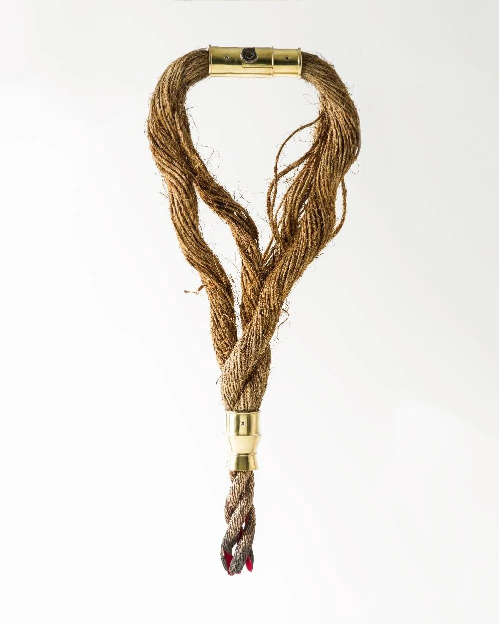  Strain / Bronze, brass, sterling silver, rope, rayon flocking 