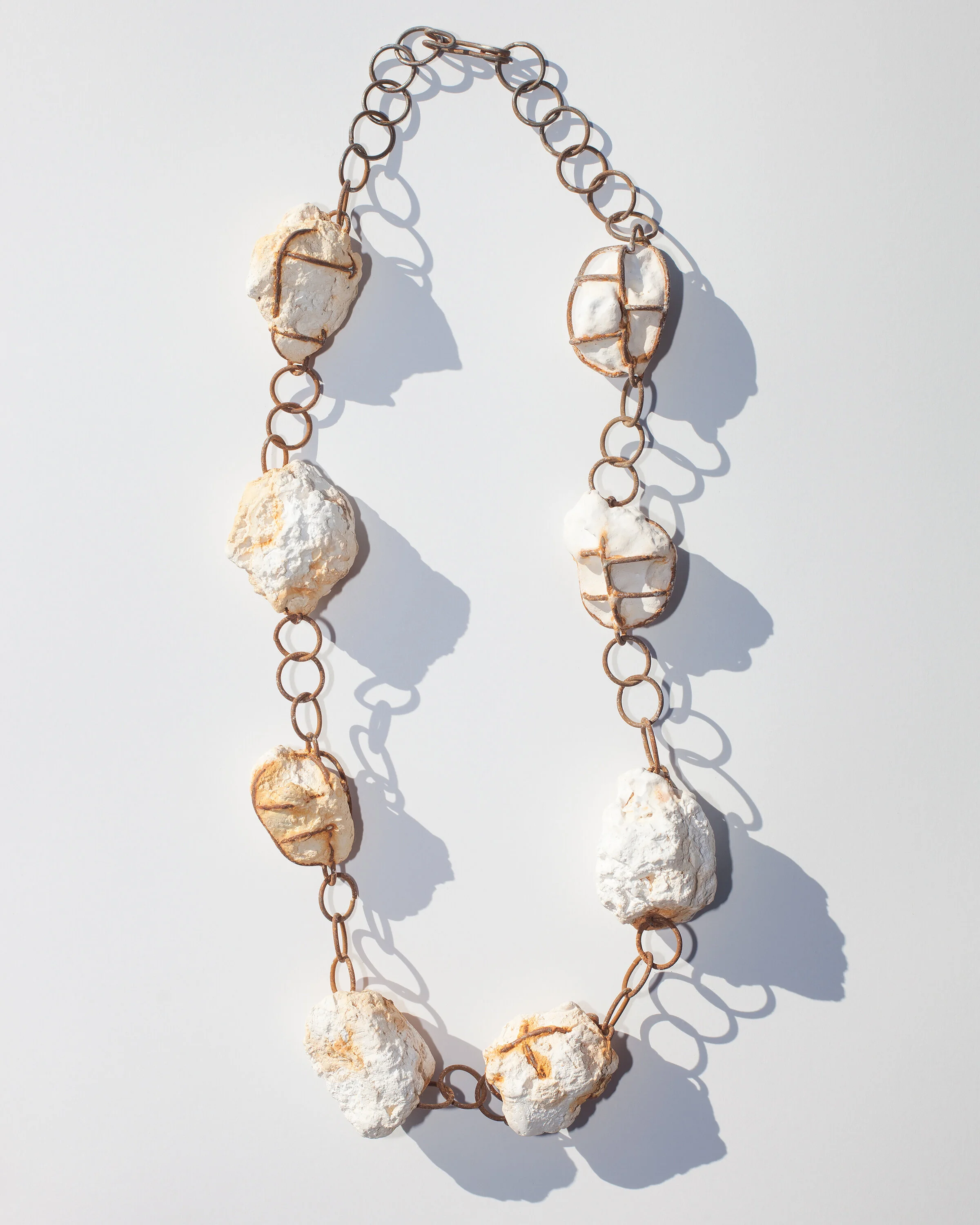  Deteriorated Necklace / Steel, gypsum plaster 