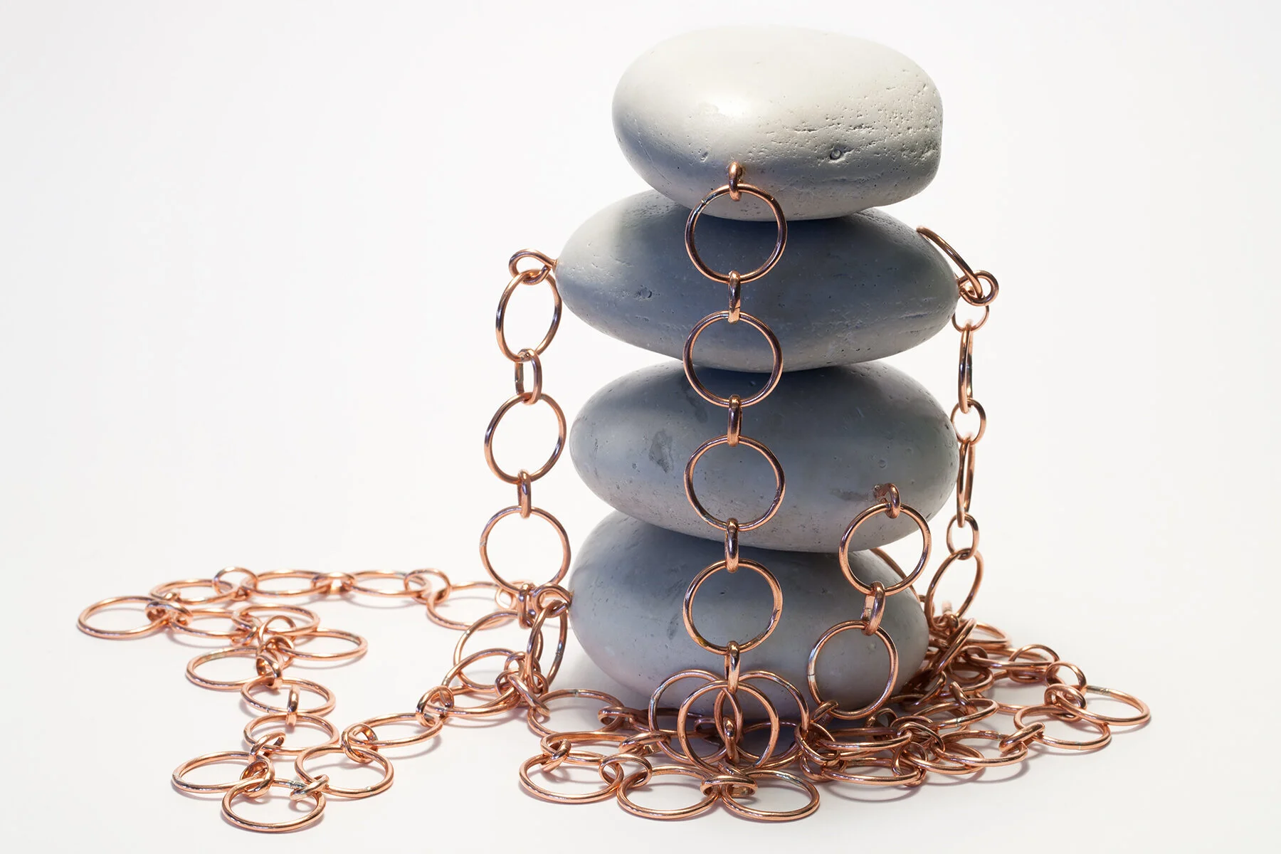  Cairn Necklace I / Cast stone, copper 